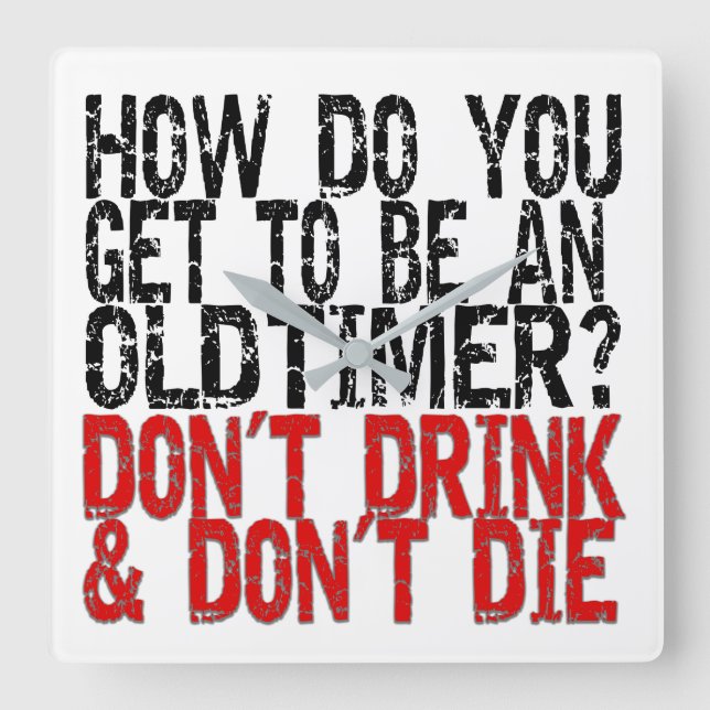 Relógio Quadrado Piada de Temporizador Antigo de Recuperação (Frente)