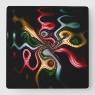 Relógio Quadrado Picasso Rosa