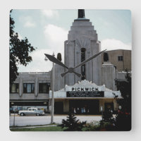 Pickwick Movie Theater Park Ridge Watercolor Art
