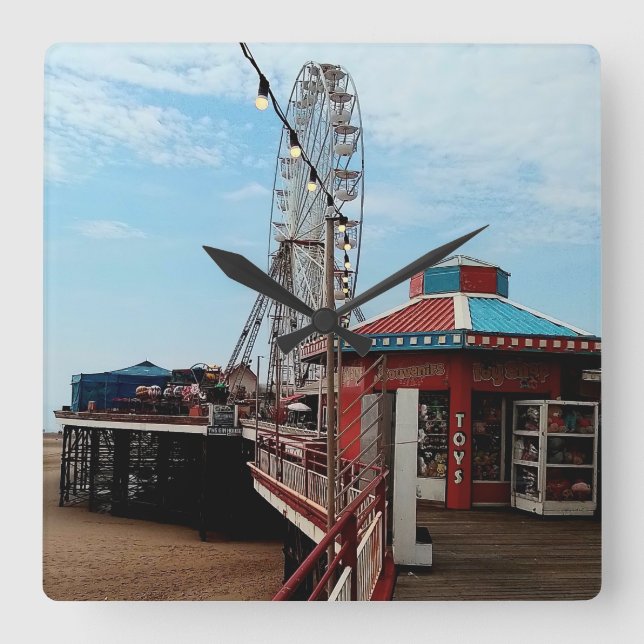 Relógio Quadrado Pier de Blackpool (Frente)