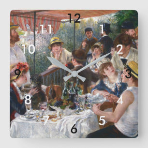 Relógio Quadrado Pierre-Auguste Renoir - Almoço dos Remadores