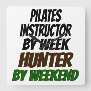 Relógio Quadrado Pilates Instrutor Hunter