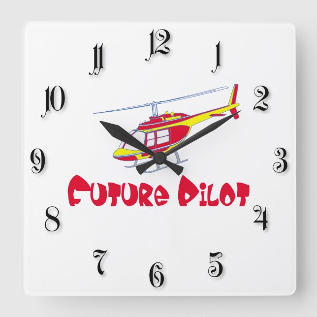 Relógio Quadrado Piloto futuro (Frente)