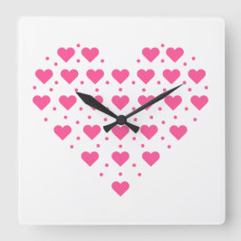 Relógio Quadrado Pinke Herzen