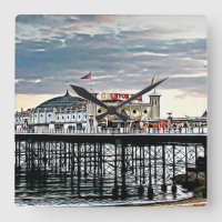 Pintura digital Brighton Pier & Cloudy Sky