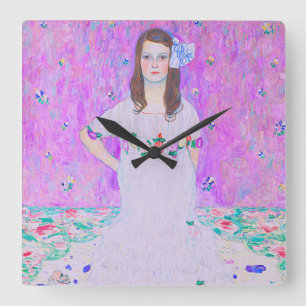 Relógio Quadrado Pintura Mäda Primavesi de Gustav Klimt