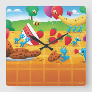 Relógio Quadrado Piquenique do verão