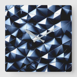 Relógio Quadrado pirâmides abstratas