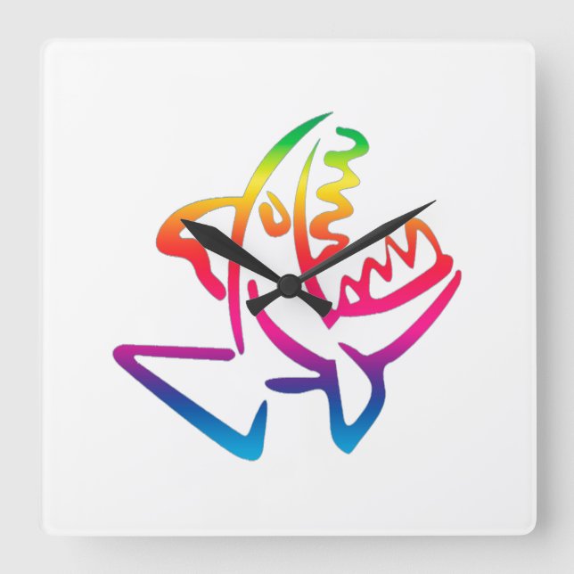 Relógio Quadrado Piranha (Frente)