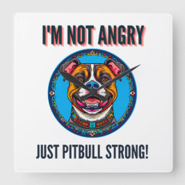 Relógio Quadrado pitbull-porcino