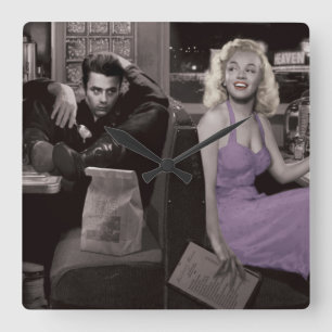 Relógio Quadrado Placa