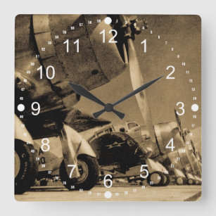 Relógio Quadrado Planos Dauntless do bombardeiro do SBD de Douglas