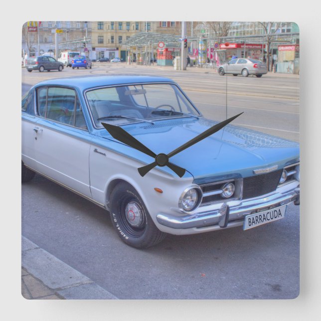 Relógio Quadrado Plymouth Barracuda (Frente)