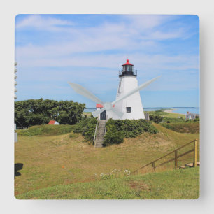 Relógio Quadrado Plymouth Lighthouse, "The Gurnet" Massachusetts