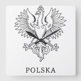 Relógio Quadrado Poland's White Eagle Contemporary State Emblem 