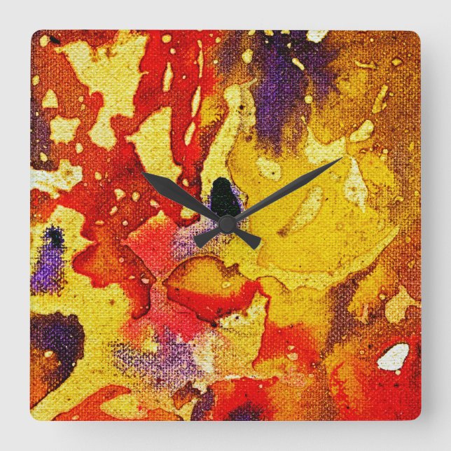 Relógio Quadrado Polocromoptico 3 por Michael Moffa (Frente)