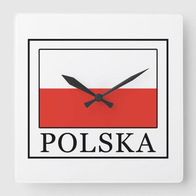 Relógio Quadrado Polska (Frente)