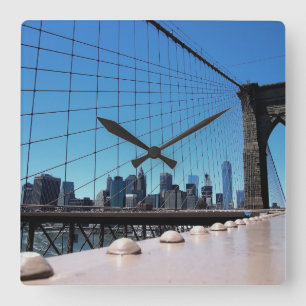 Relógio Quadrado Ponte de Brooklyn
