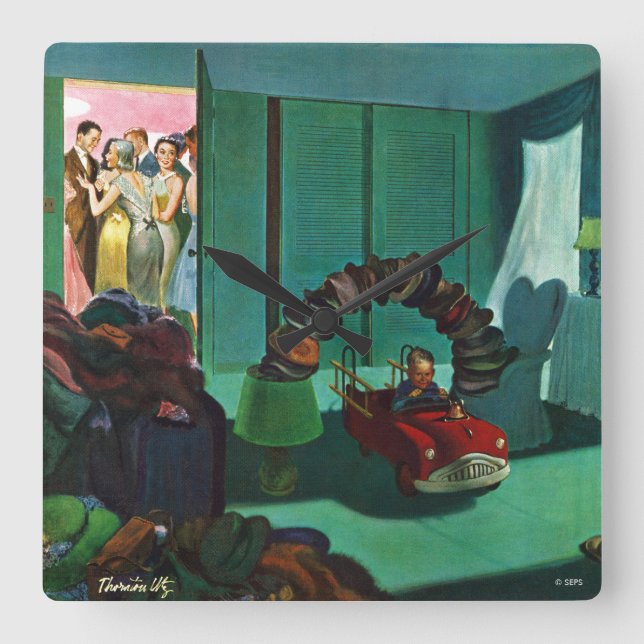 Relógio Quadrado Ponte do chapéu (Frente)