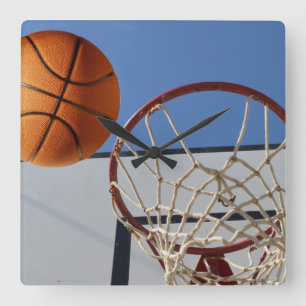 Relógio Quadrado Pontos de Pontuação de Basquete,