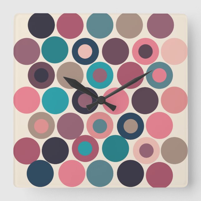 Relógio Quadrado Pontos do Horizonte (Frente)