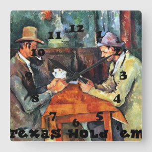 Relógio Quadrado Póquer do em do ` da posse de Texas