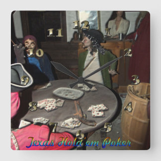 Relógio Quadrado Póquer do em do ` da posse de Texas