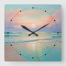 Pôr do sol numa paisagem tranquila de praia