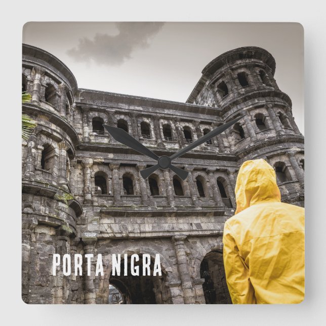 Relógio Quadrado Porta Níger no Trier Renânia-Palatinado Alemanha (Frente)