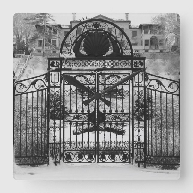 Relógio Quadrado Portão de inverno (Frente)