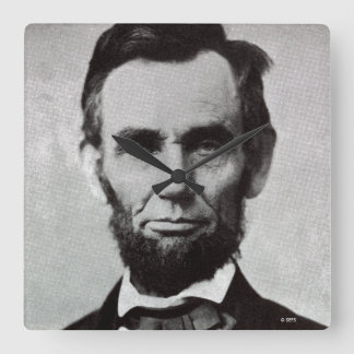 Relógio Quadrado Portrait of Abe Lincoln 2