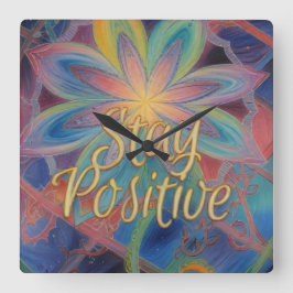 Relógio Quadrado Positivo