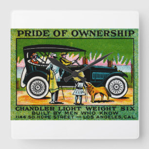 Relógio Quadrado poster de automóvel Chandler 1914