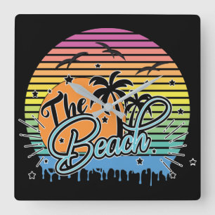 Relógio Quadrado Praia