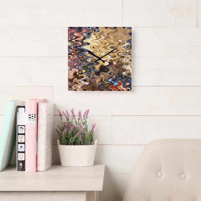 RELÓGIO QUADRADO PRAIA (Sala de leitura)