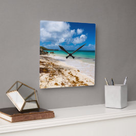 Relógio Quadrado praia de Anse Canot em Marie-Galante