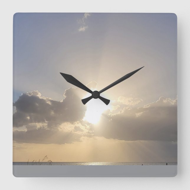 RELÓGIO QUADRADO PRAIA SUN (Frente)