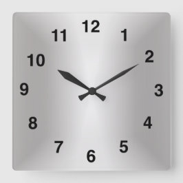 Relógio Quadrado Prata Stylish 🕰️ Edição Especial de 25º Aniversár