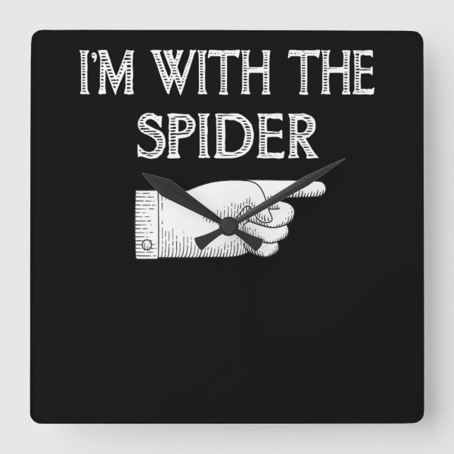 Relógio Quadrado Presente de aranha | Estou com a fantasia de aranh (Frente)