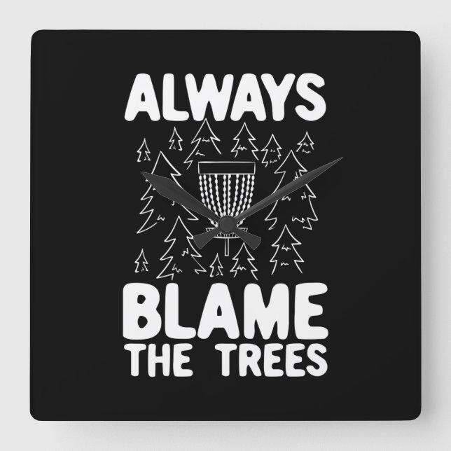 Relógio Quadrado Presente de cesta de disco de golf de disco (Frente)