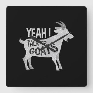 Relógio Quadrado Presente de Piada de Goat Lovers