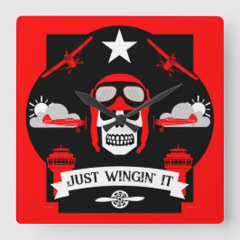 Relógio Quadrado Presente De Piloto Privado E Comercial