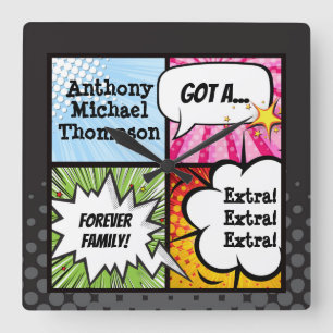 Relógio Quadrado Presente do partido da adopção do estilo da banda