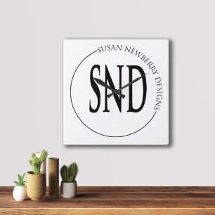 Relógio Quadrado Presente e Decoração Corporativa Minimalista para 