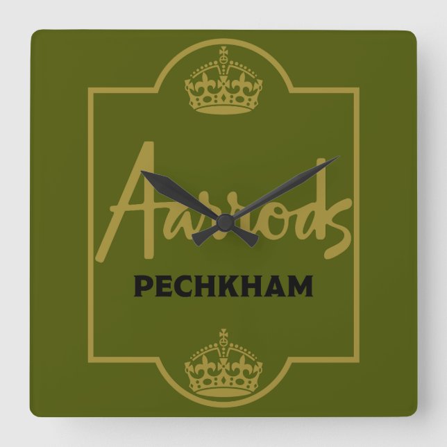 Relógio Quadrado Presente Novelty Britânico Clássico (Frente)