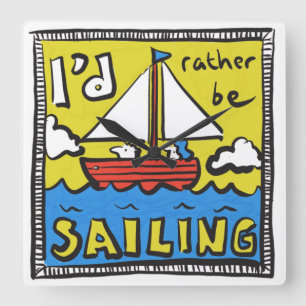 Relógio Quadrado Presente para um marinheiro ou Yachtsman