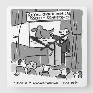 Relógio Quadrado Presente para um observador de pássaros ou passari