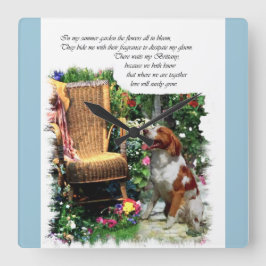 Relógio Quadrado Presentes Brittany Spaniel