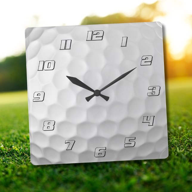 Relógio Quadrado Presentes de Bolas de Golfe da Série Signature (Criador carregado)