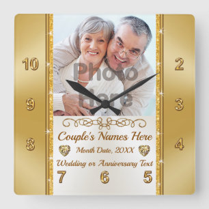 Relógio Quadrado Presentes de casamento para Casamento de segundo o